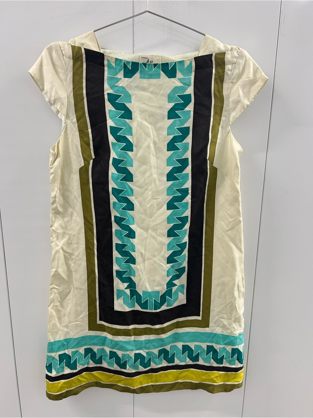 Milly New York Silk Geometric Print Shift Dress, Size 8
